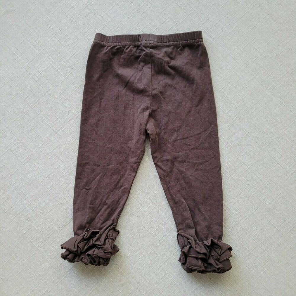 Adorable Essentials Brown Ruffle Leggings - Picture 3 of 3